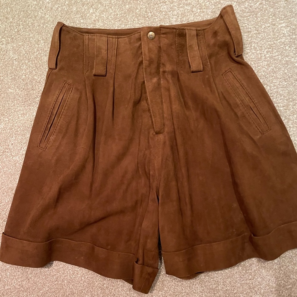 Suede shorts